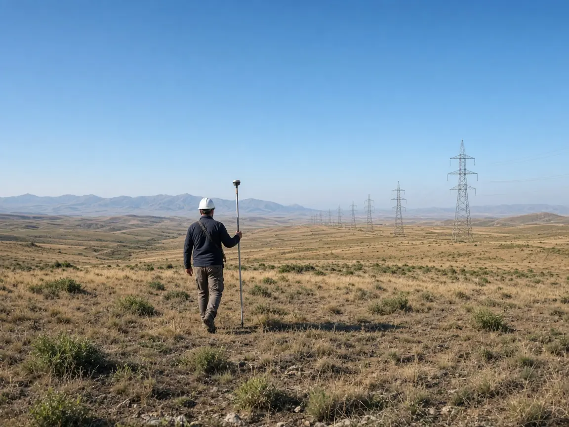 Enerji koridorunda GNSS ile ölçüm
