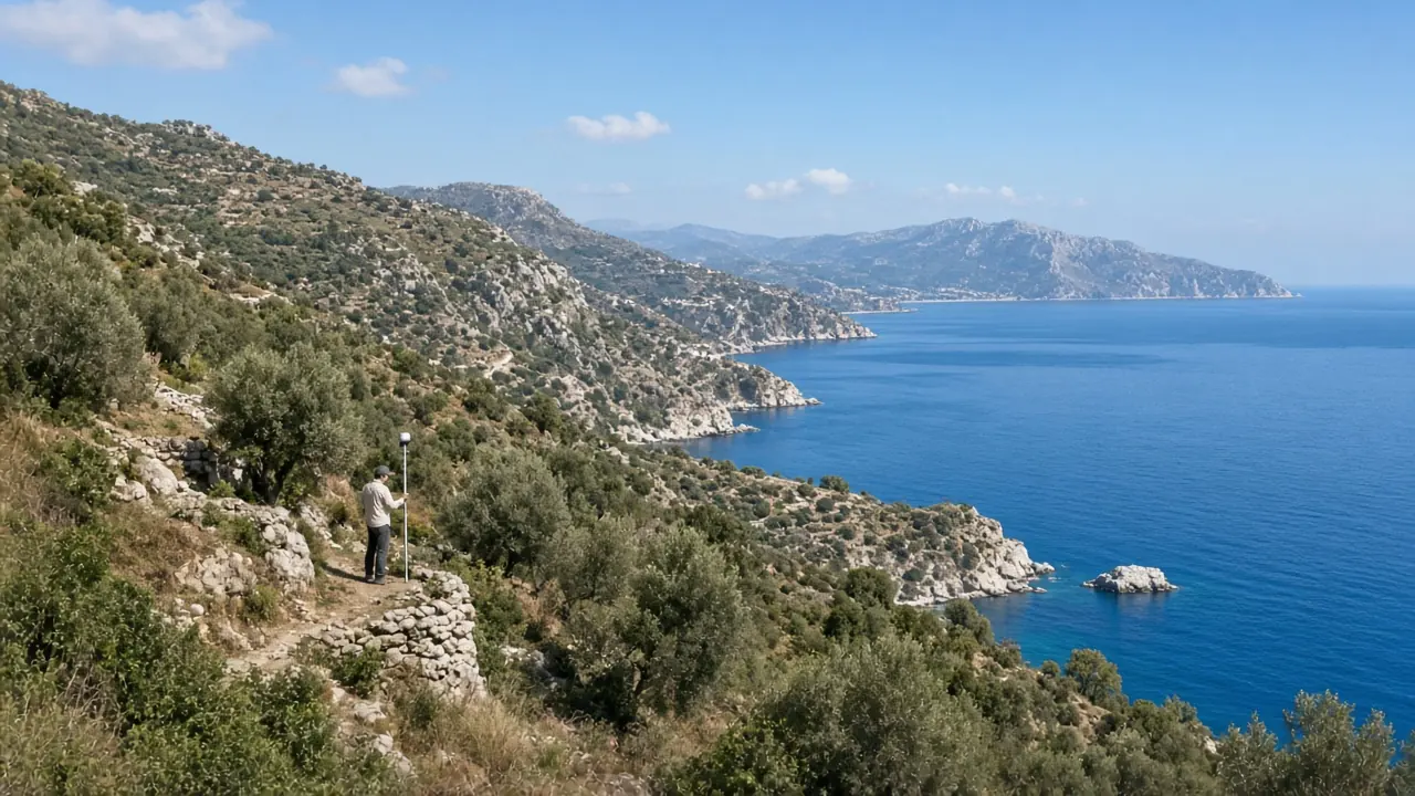 Kıyı yamacında GNSS ile ölçüm